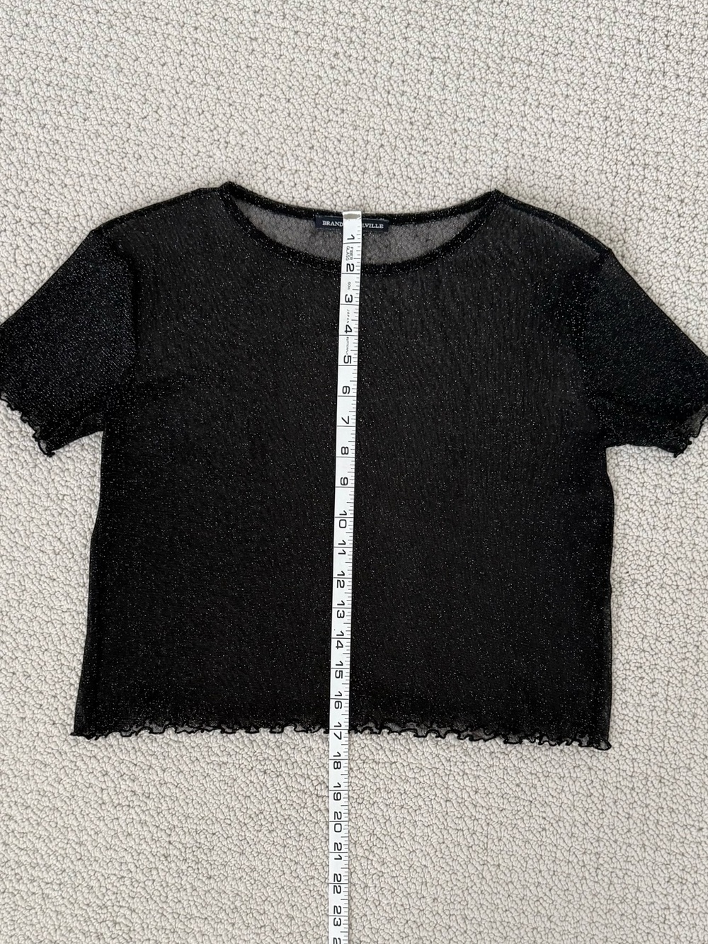 Brandy Melville Black Shimmer Top - Picture 8 of 8